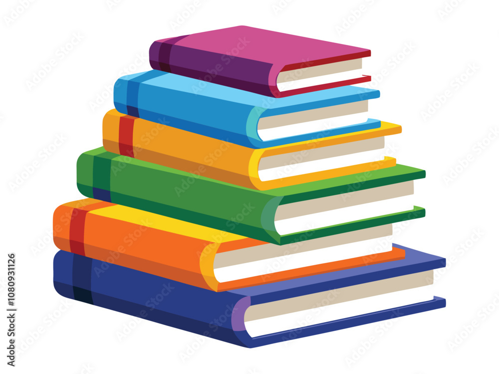 stack of colorful books, Books icon clipart illustration stack of colorful books, Books icon clipart illustration