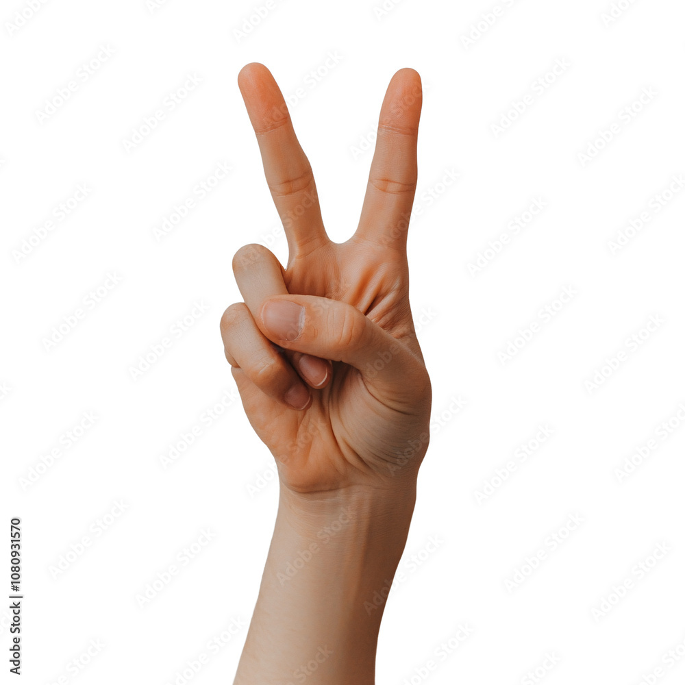 Hand gesture expressing positivity with fingers in a peace sign, showcasing the concept of hand posture. Hand gesture expressing positivity with fingers in a peace sign, showcasing the concept of hand posture.