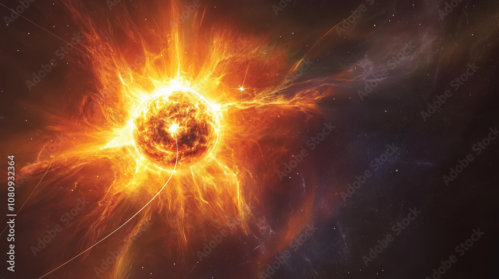 Fiery Neutron Star, Cosmic Explosion, Nebula, Space, Energy Fiery Neutron Star, Cosmic Explosion, Nebula, Space, Energy