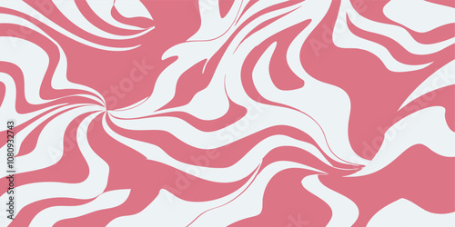 Pink and white swirling pattern creates a mesmerizing abstract background, perfect for adding a touch of elegance and modernity to any project