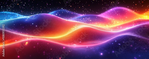 Vibrant abstract background with colorful glowing lights and textures