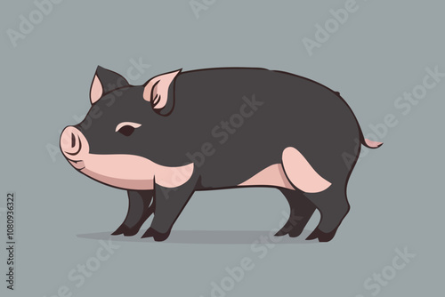 Maiale e cinghiale  illustrazione vettoriale 