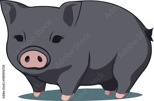 Maiale e cinghiale  illustrazione vettoriale 