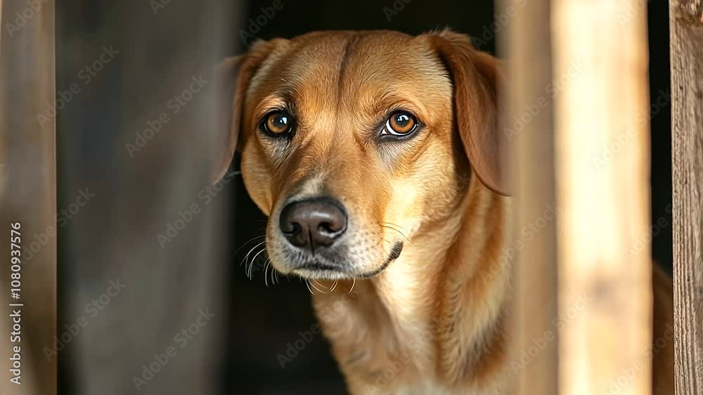 Rescue Dog in Kennel with Hopeful Eyes Seeking a New Home Rescue Dog in Kennel with Hopeful Eyes Seeking a New Home
