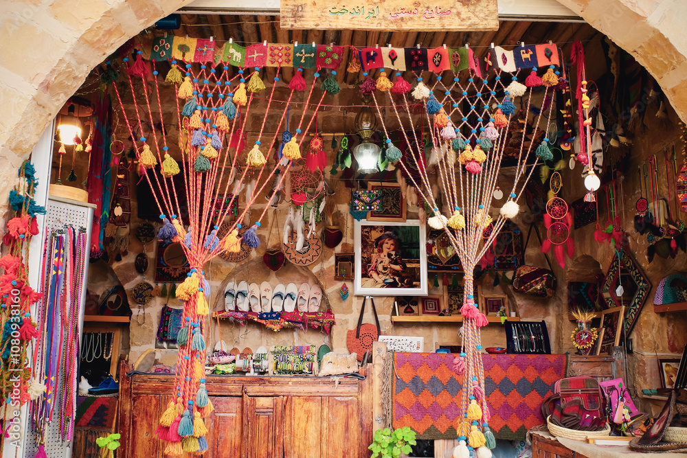 Fototapeta premium Colorful Artisan Market Stall
