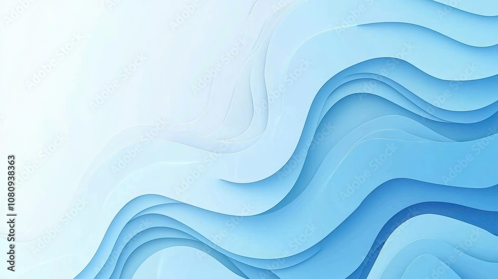 Fototapeta premium Light blue gradient abstract banner background for modern designs.