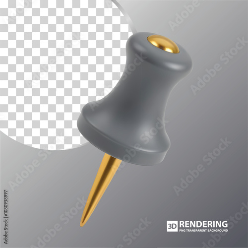 illustration of a push pin