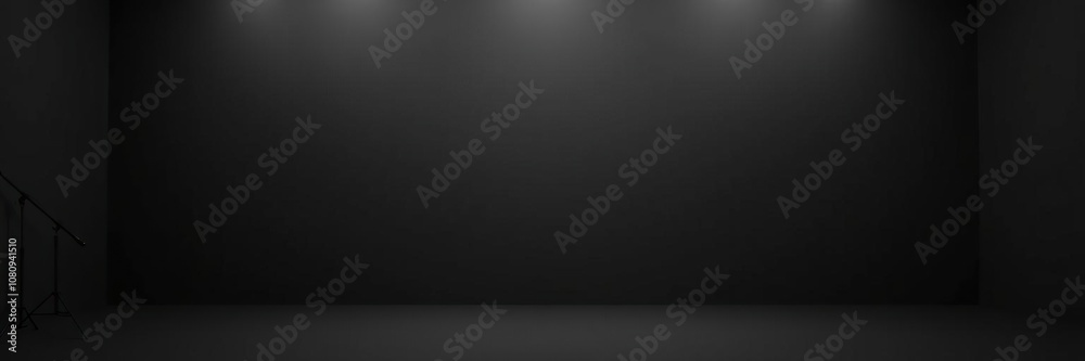 Black room studio with gray gradient backdrop for showcasing products, product display, gray gradient background, minimalist decor Black room studio with gray gradient backdrop for showcasing products, product display, gray gradient background, minimalist decor