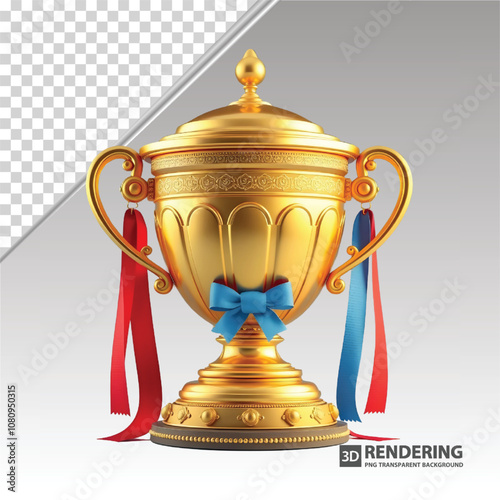 gold trophy cup isolated