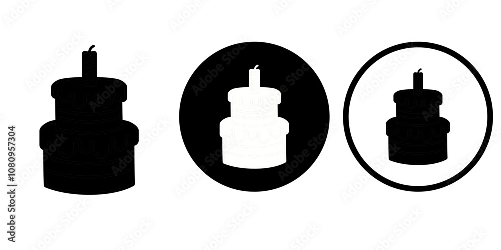 Happy birthday vectors icon set Happy birthday vectors icon set