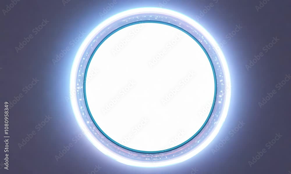 Abstract Circle with Glowing Blue Ring