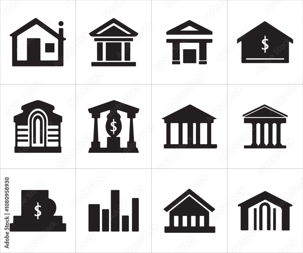 Fototapeta premium Web home icon for apps and websites. Collection home icons. House symbol