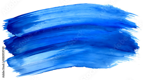 Blue Brush Stroke isolated on white background