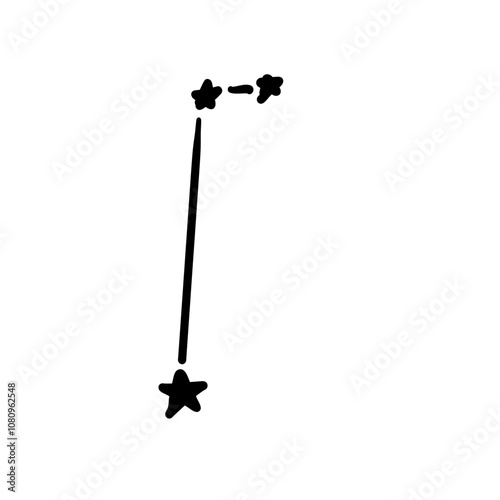 constellation name equuleus illustration on transparency background