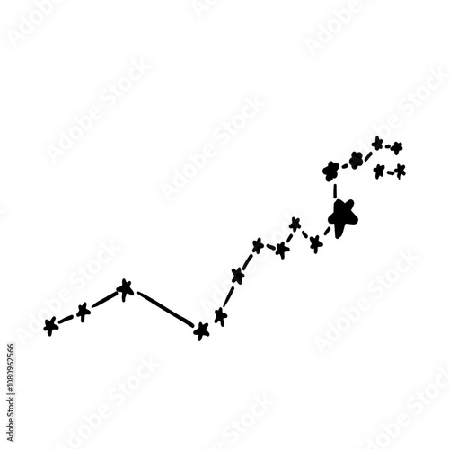 constellation name hydra illustration on transparency background