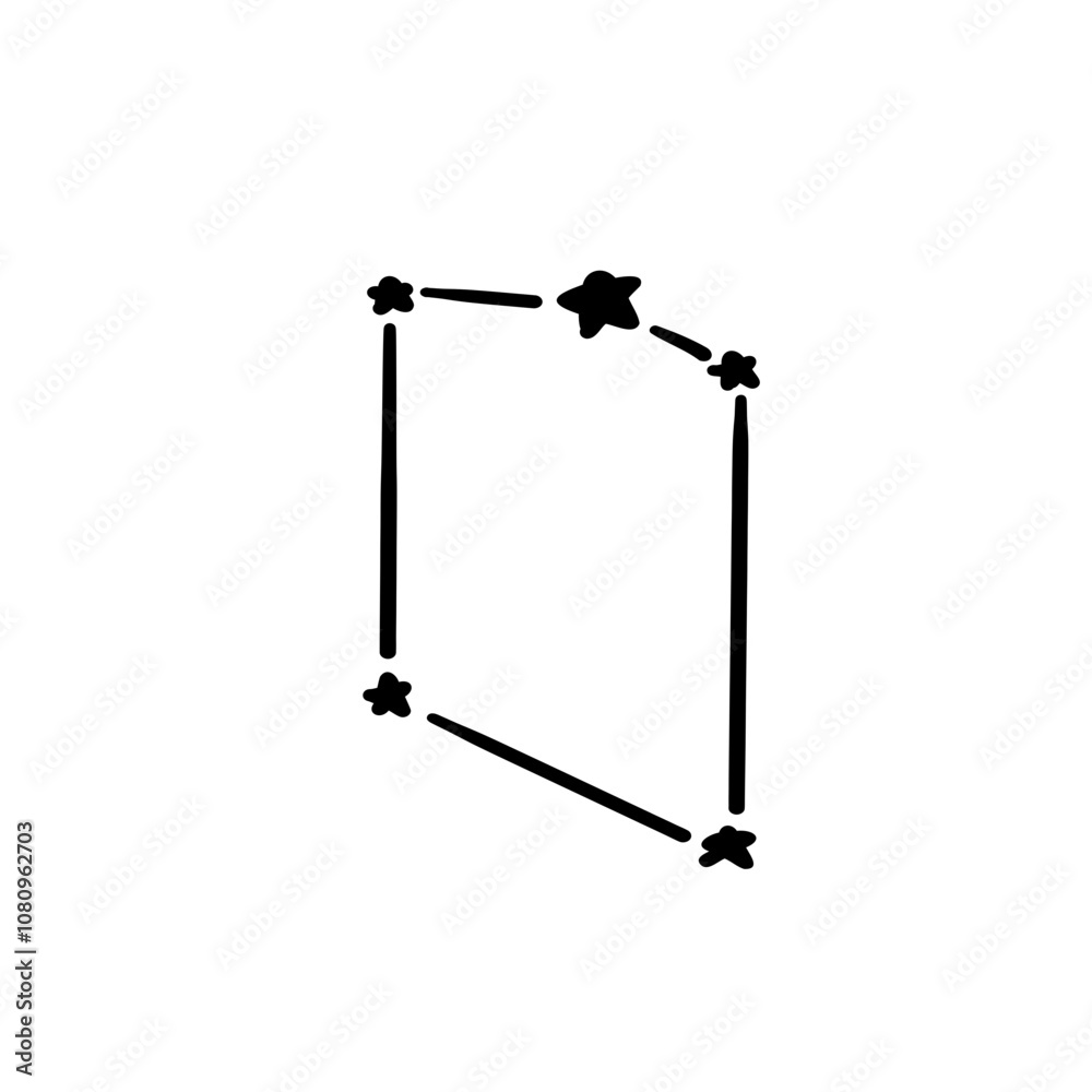 constellation name microscopum illustration on transparency background constellation name microscopum illustration on transparency background