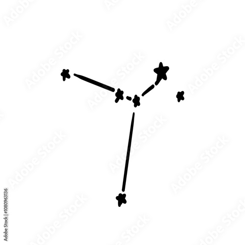 constellation name columba illustration on transparency background