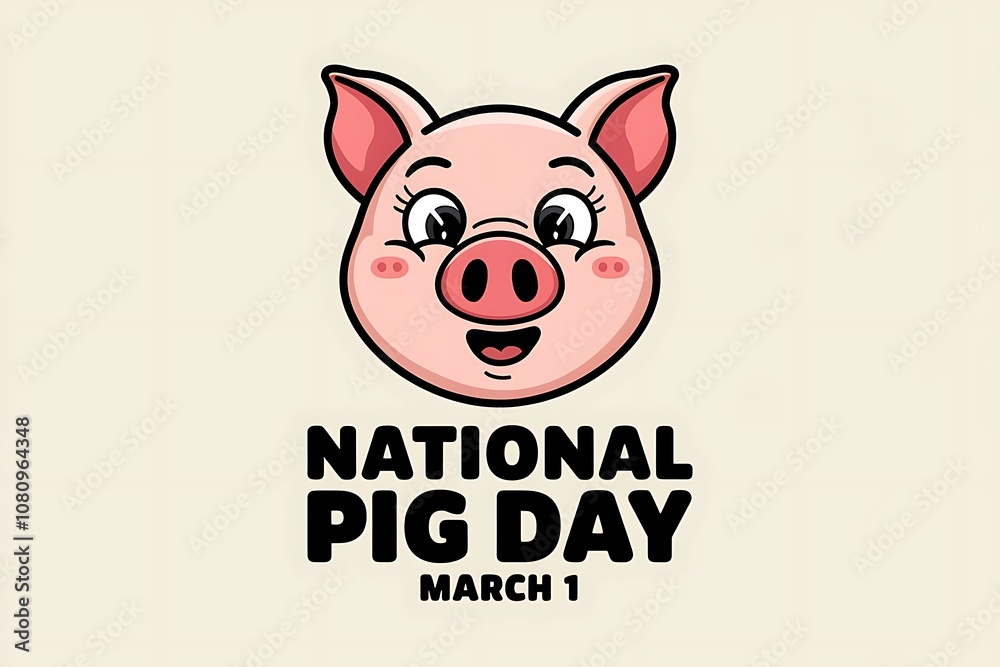 Celebrate National Pig Day March 1 with Cute Pink Piggies Celebrate National Pig Day March 1 with Cute Pink Piggies