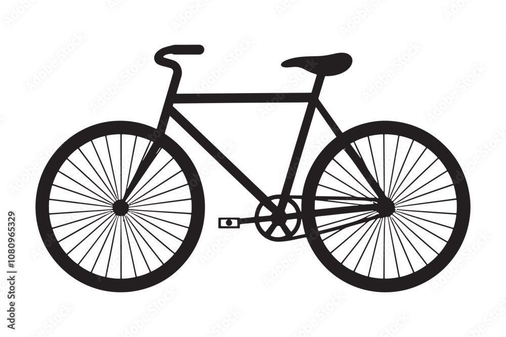 Bicycle glyph icon illustration vector Bicycle glyph icon illustration vector