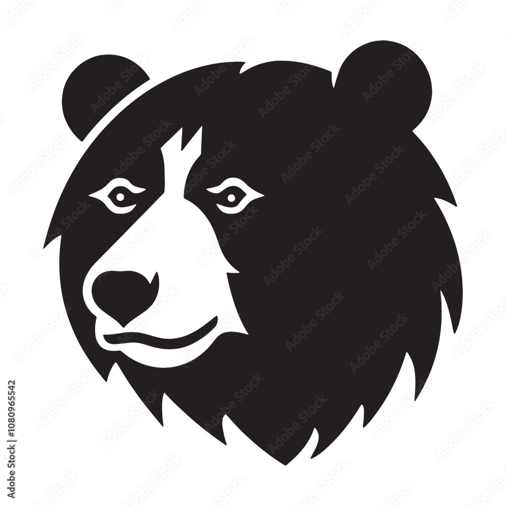 Bear head icon illustration vector Bear head icon illustration vector