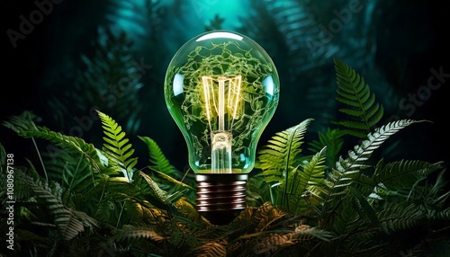 Ampoule écologique, illustration