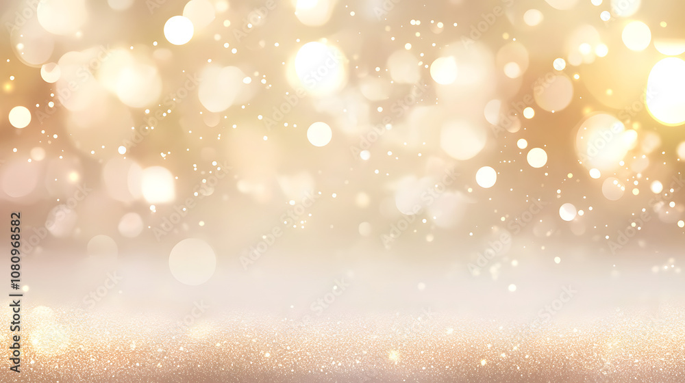 Golden glitter background with bokeh lights, perfect for holiday designs Golden glitter background with bokeh lights, perfect for holiday designs