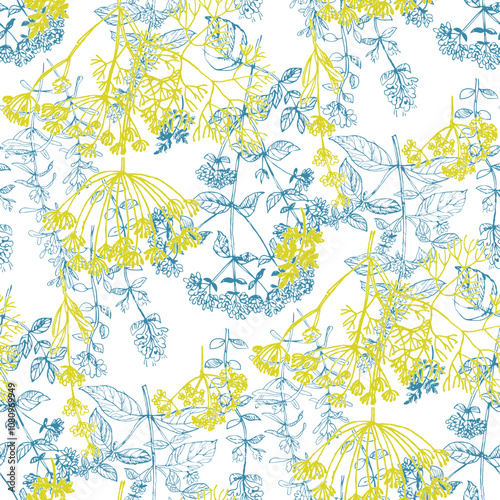 Textile and digital seamless pattern
