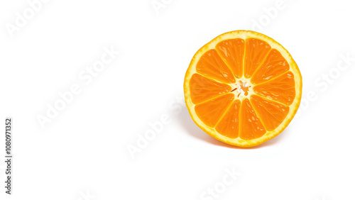 A fresh orange slice 