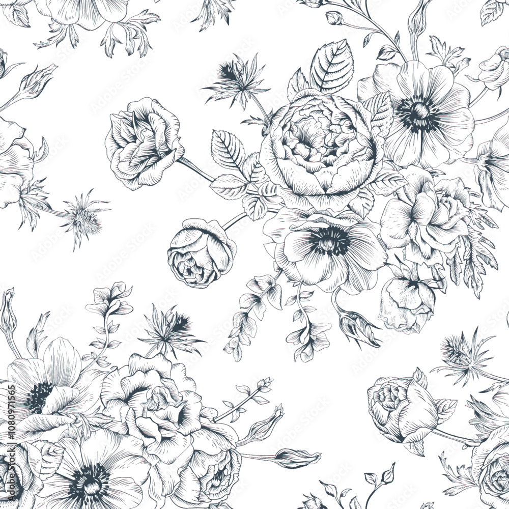 Textile and digital seamless pattern Textile and digital seamless pattern