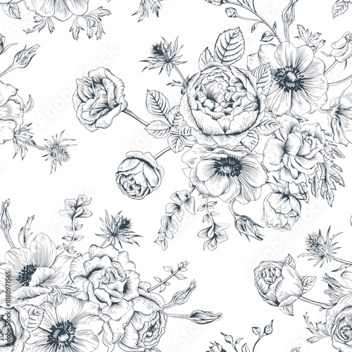 Textile and digital seamless pattern