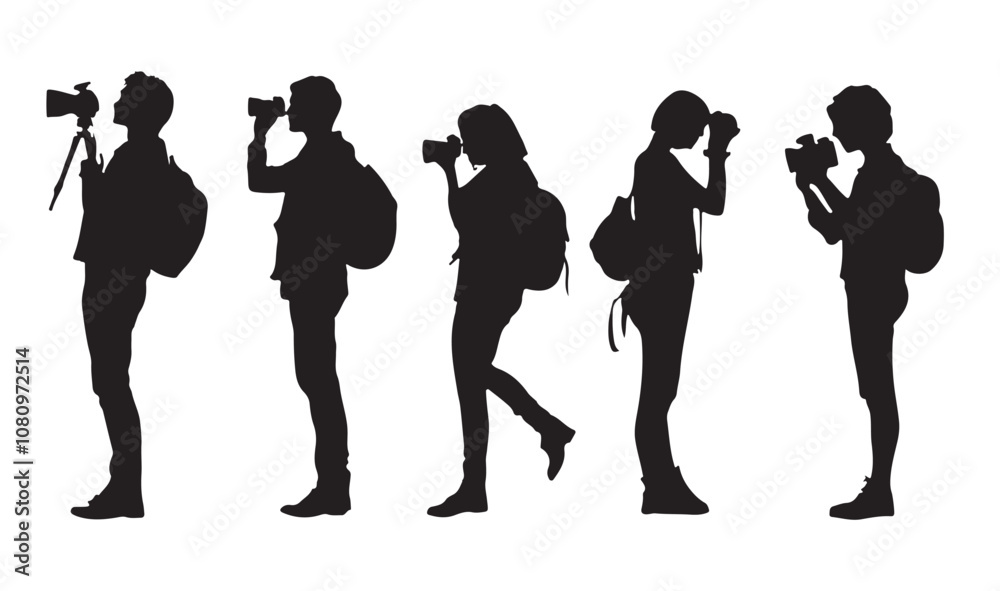 Silhouettes of diverse casual business people standing, walking, men, women full length. Business concept. Black monochrome Vector illustrations isolated on white background. Silhouettes of diverse casual business people standing, walking, men, women full length. Business concept. Black monochrome Vector illustrations isolated on white background.