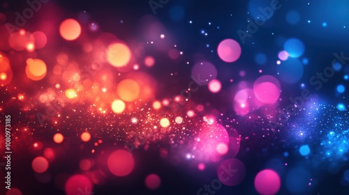 Abstract bokeh lights in vibrant hues