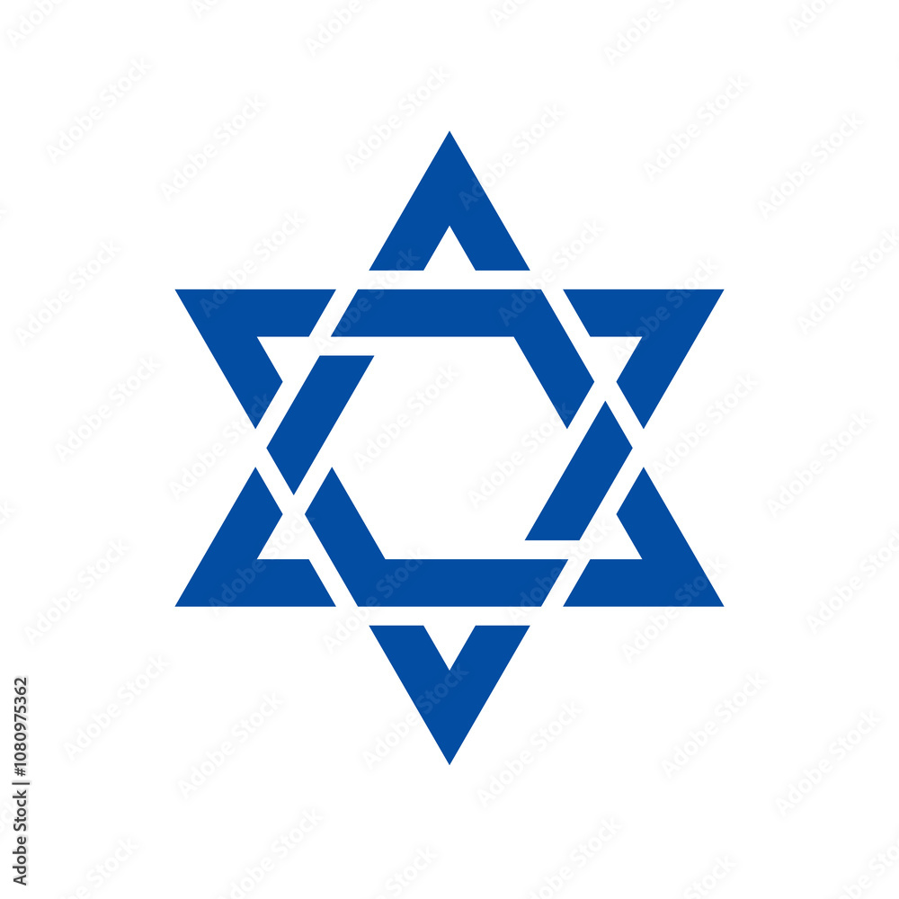 Star of David - Jewish star shape symbol, vector illustration of hexagram isolated on white background Star of David - Jewish star shape symbol, vector illustration of hexagram isolated on white background
