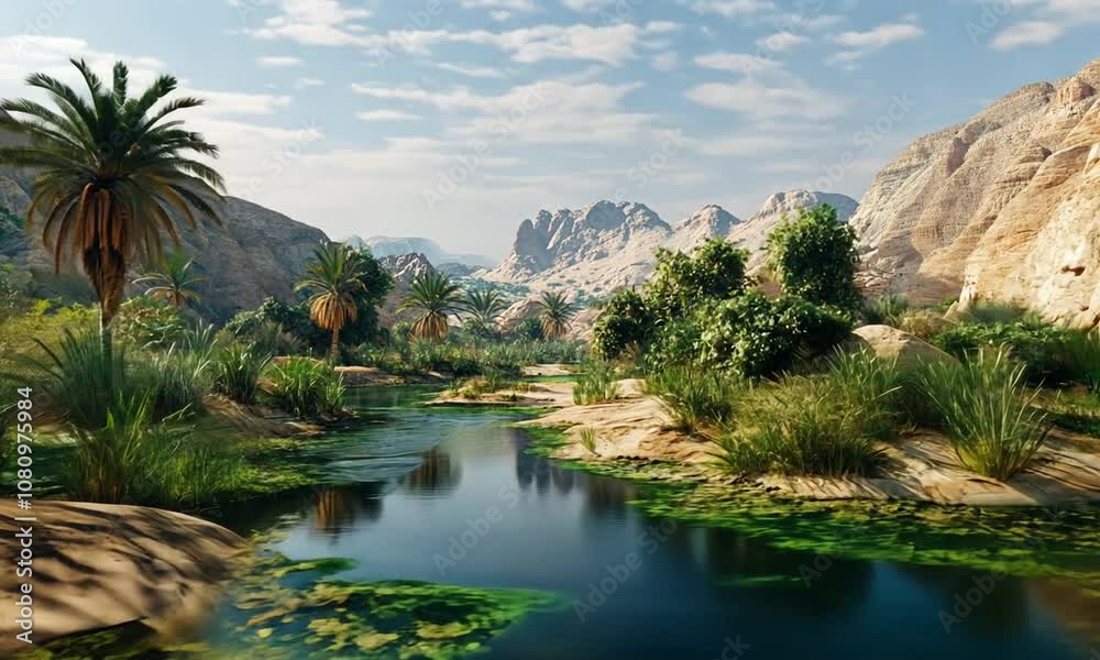 Serene Oasis in the Desert Serene Oasis in the Desert