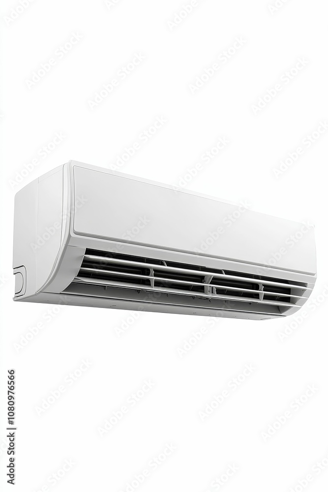 White air conditioner unit isolated. White air conditioner unit isolated.