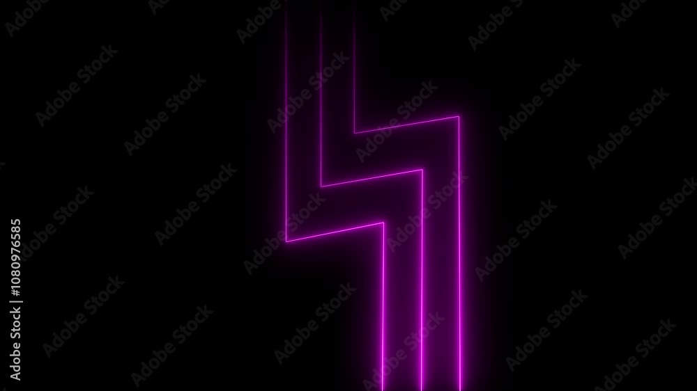 Abstract pink color neon light animated on a dark background. Abstract neon Lines moving down screen saver. up to down neon laser line. Abstract pink color neon light animated on a dark background. Abstract neon Lines moving down screen saver. up to down neon laser line.