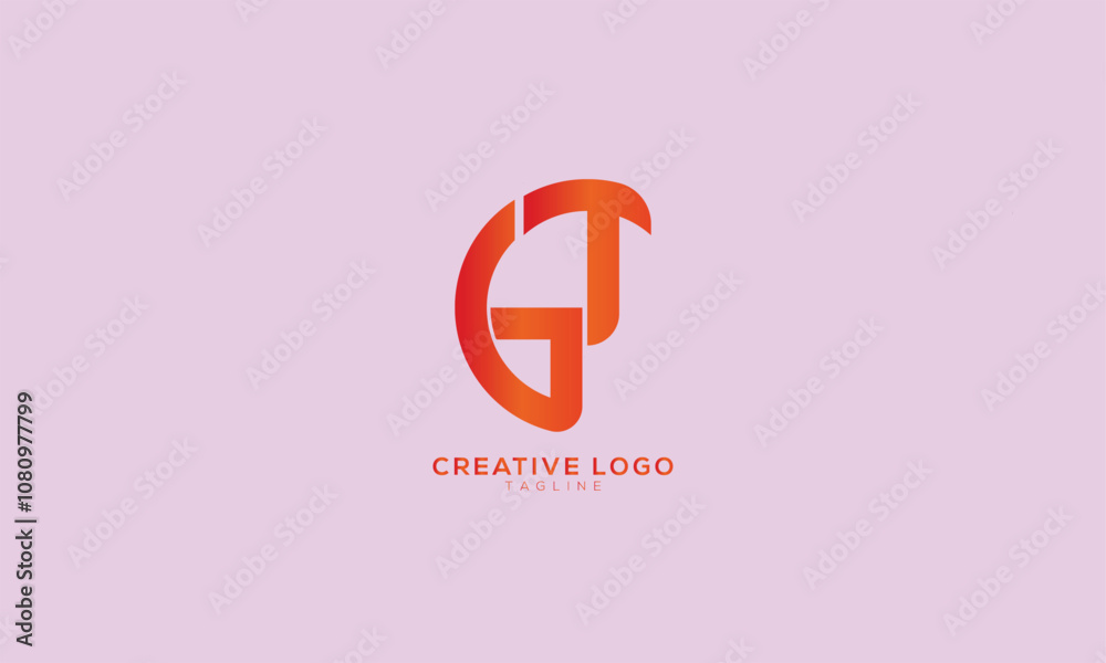 Fototapeta premium GT TG Abstract initial monogram letter alphabet logo design
