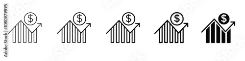 Set 5 sales icons 1 unexpanded vector 1 silhouette, Sales icons featuring transactions, discounts, shopping carts, and customer interactions