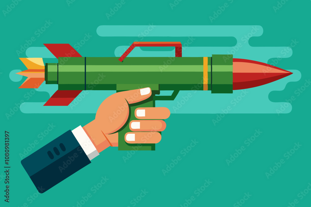 Hand portable missile system vector illustration
Hand portable missile system vector illustration