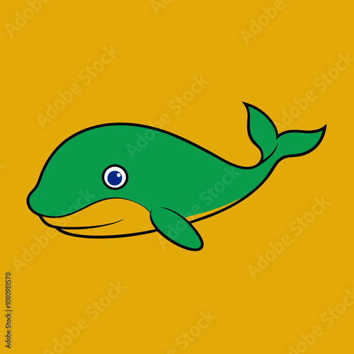 Whale Head Vector Illustration