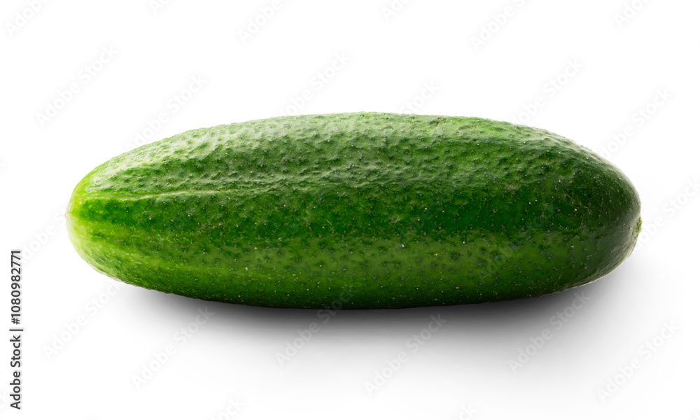 Fresh green cucumbers on white Fresh green cucumbers on white