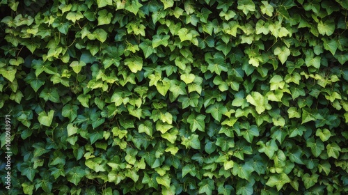 Green Ivy Wall Texture: Lush Foliage Background