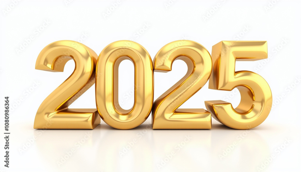 3D golden 2025 text on a plain background, minimalist and elegant design ideal for New Year or future-themed visuals. Represents a sleek, modern aesthetic with luxury and sophistication 3D golden 2025 text on a plain background, minimalist and elegant design ideal for New Year or future-themed visuals. Represents a sleek, modern aesthetic with luxury and sophistication