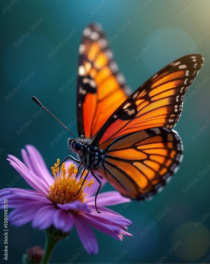 Fototapeta premium beautiful butterfly close up photo