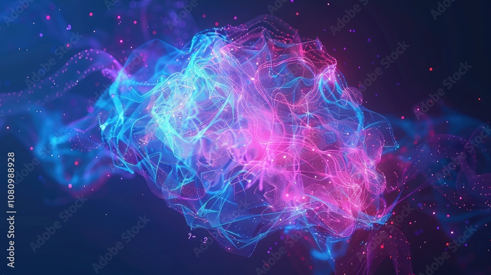 Fototapeta premium Artificial Intelligence brain and modern technology background