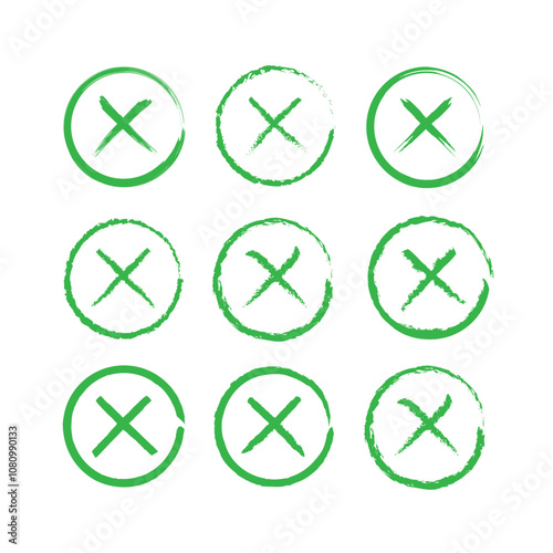 green cross mark icon on a transparent background png