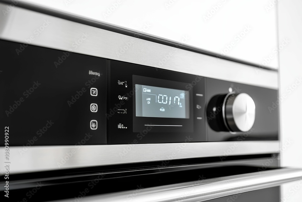 Modern oven control panel with digital display. Modern oven control panel with digital display.