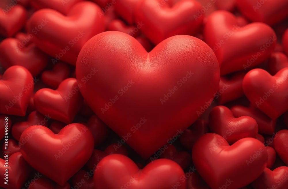 Balloon heart. Set of shiny red balloons Balloon heart. Set of shiny red balloons
