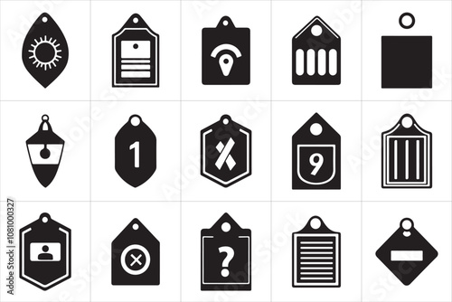 Promotional sale badges set with special offer discount tags and elements for shopping icons.