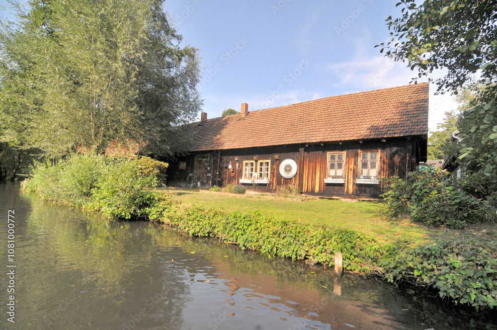 Fototapeta premium The Spree Forest or Spreewald large inland delta of the river Spree with canals , Germany